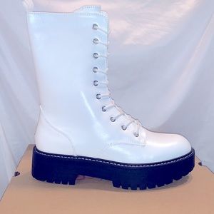 Mid Shaft Lug Sole Combat Boot
